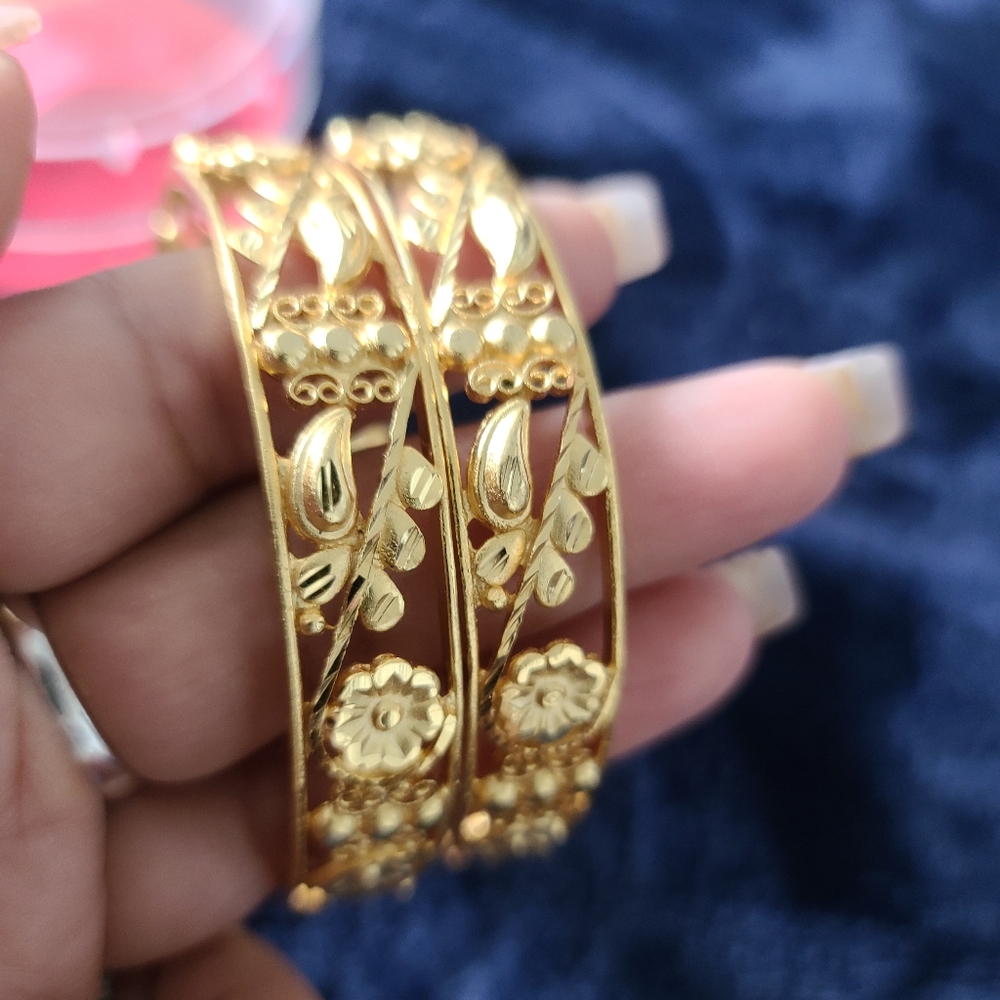 Gold plated bangles